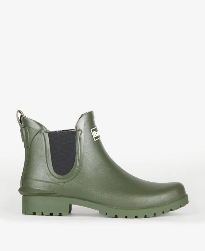 Barbour WILTON Womens Chelsea Wellington Boots Olive sold by Shuperb