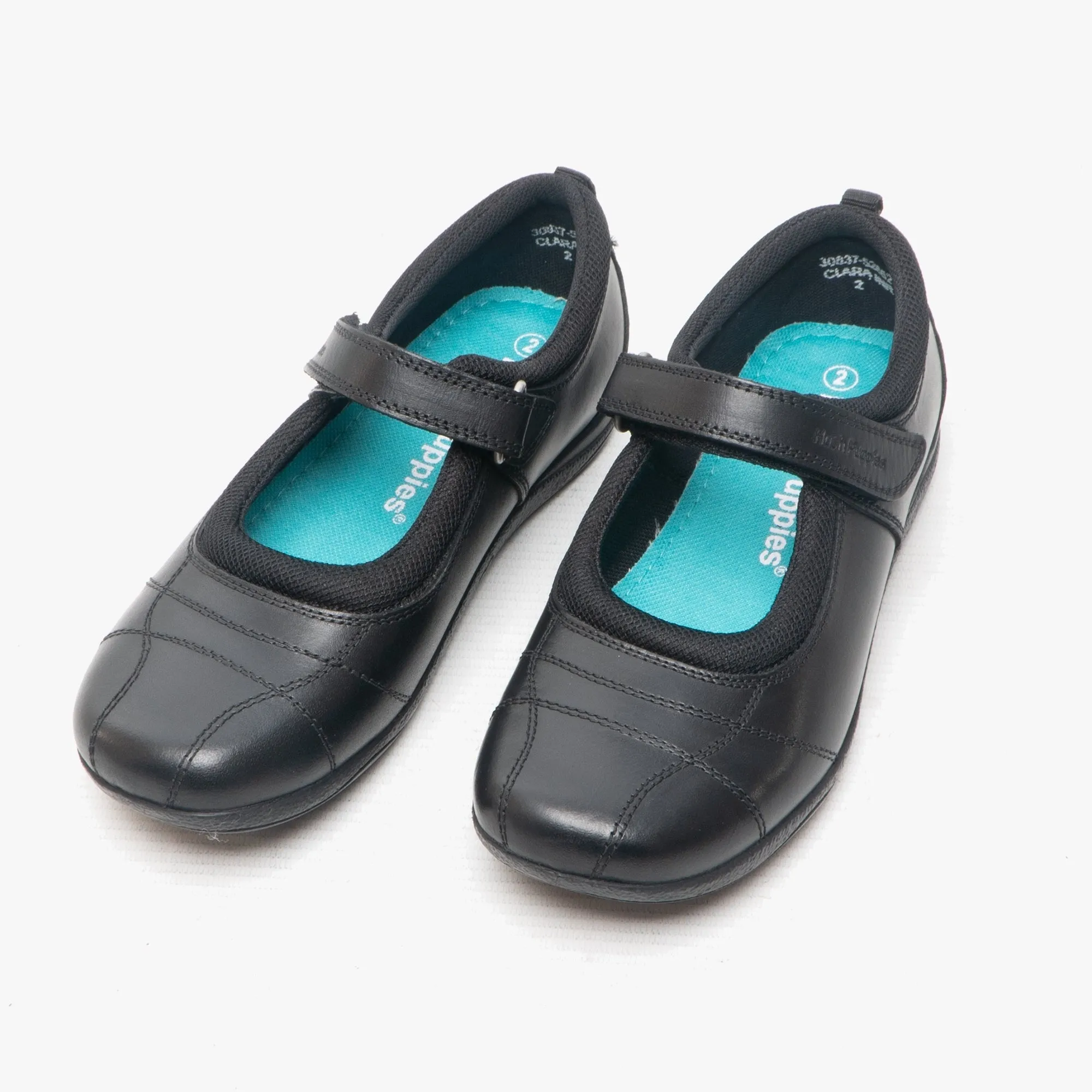 CLARA SNR Girls Leather School Shoes Black sold by Shuperb