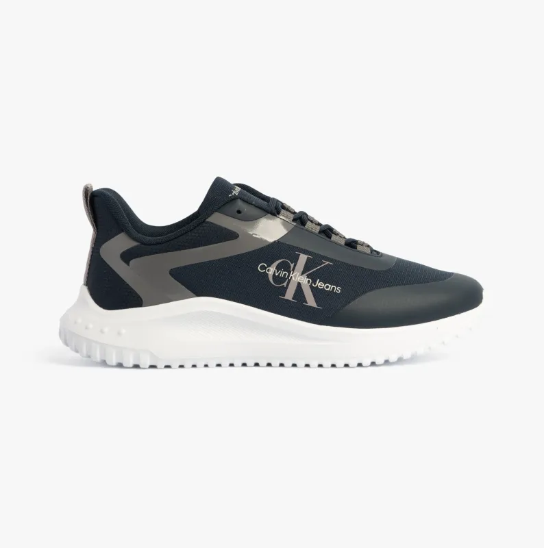 Calvin Klein EVA RUNNER LOW LACE Mens Trainers Calvin Navy/Black/B White sold by Shuperb