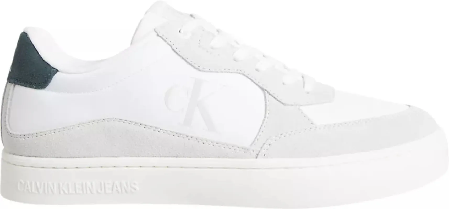 Calvin Klein CLASSIC CUPSOLE ICON Mens Trainers Bright White/Green Palm sold by Shuperb