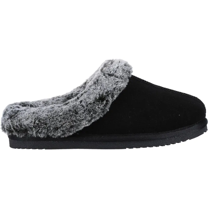 Hush Puppies AMARA Womens Slippers Black made by Shuperb
