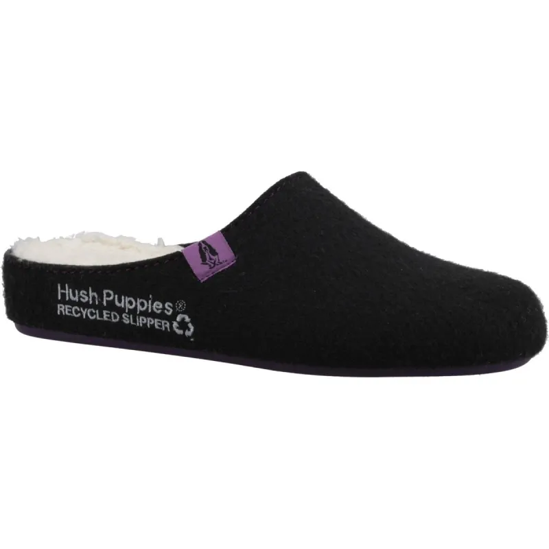 Hush Puppies THE GOOD SLIPPER Womens Slippers Black sold by Shuperb