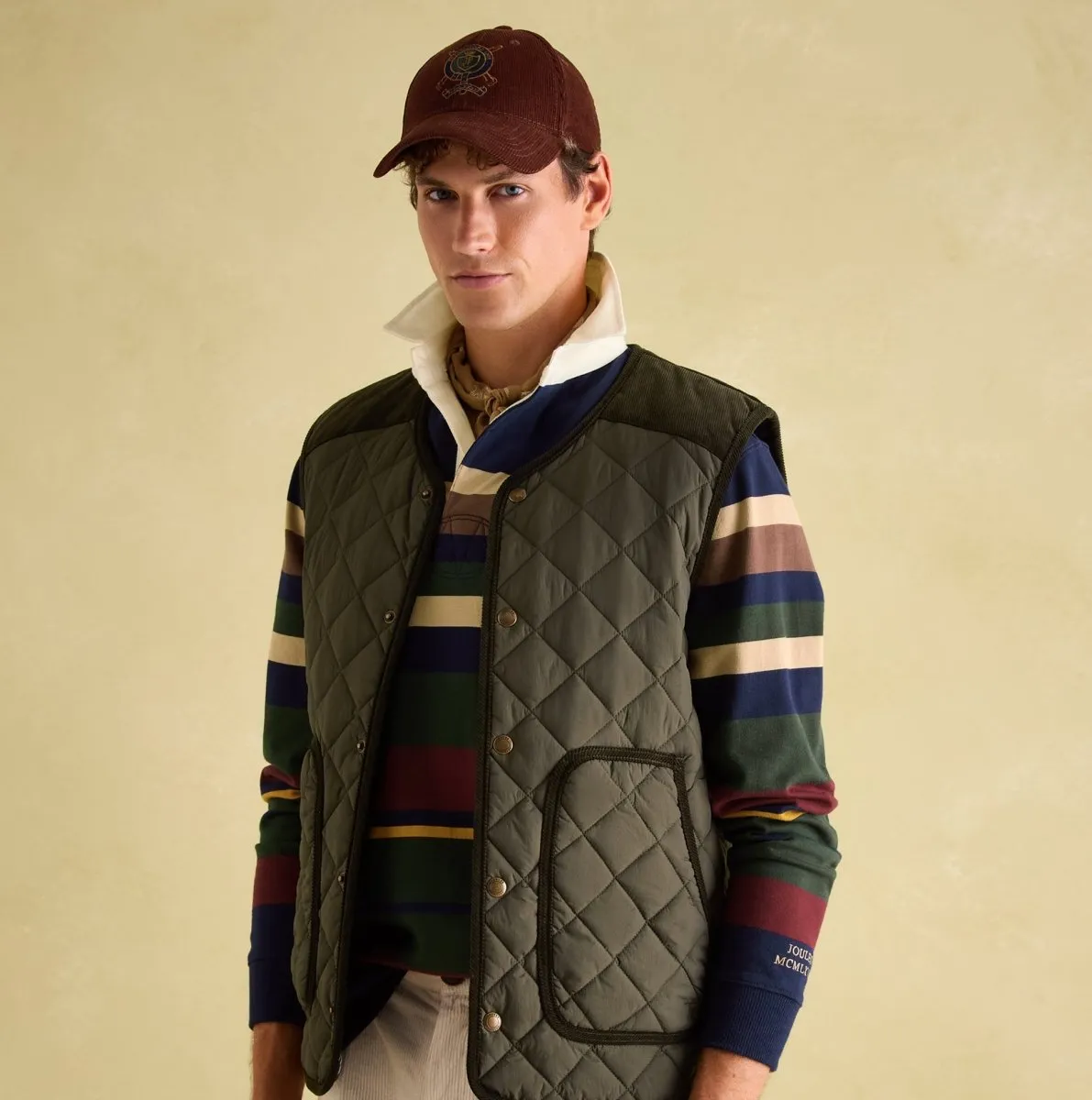 Joules GIBSON Mens Gilet Green sold by Shuperb