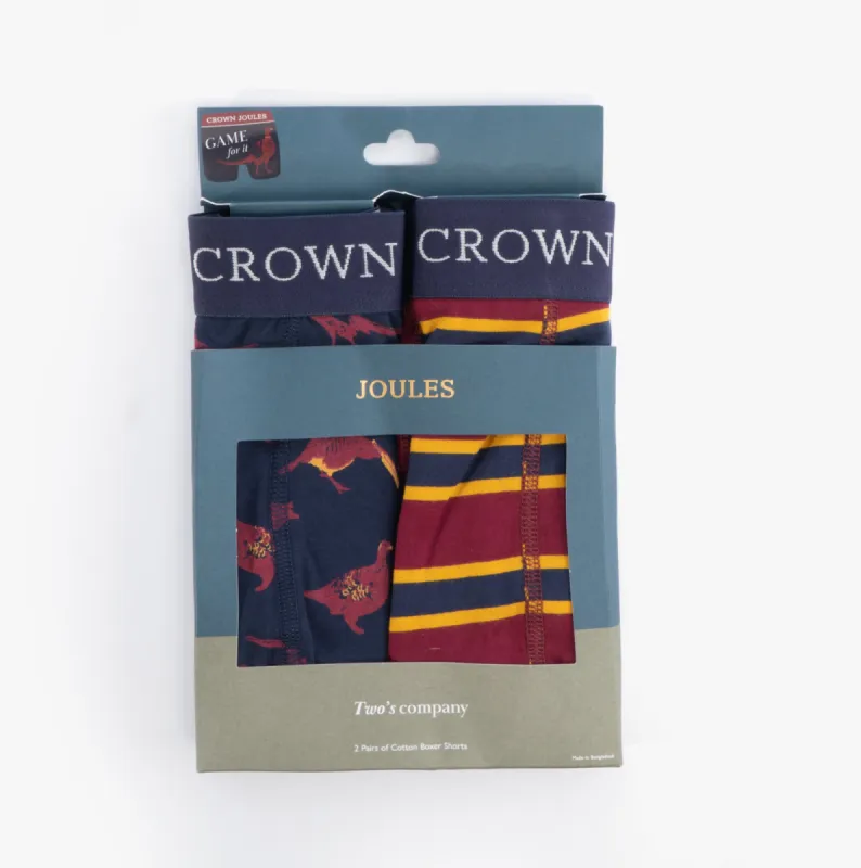 Joules CROWN JERSEY Mens 2-Pack Boxers Game Birds sold by Shuperb