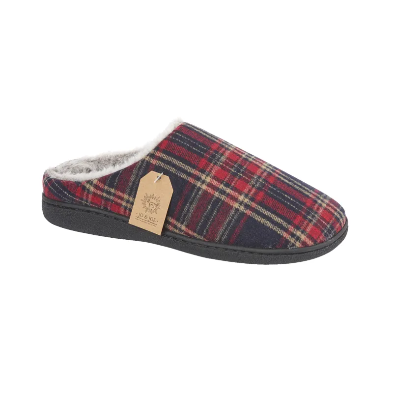 Jo & Joe FALKIRK Mens Slippers Red made by Shuperb