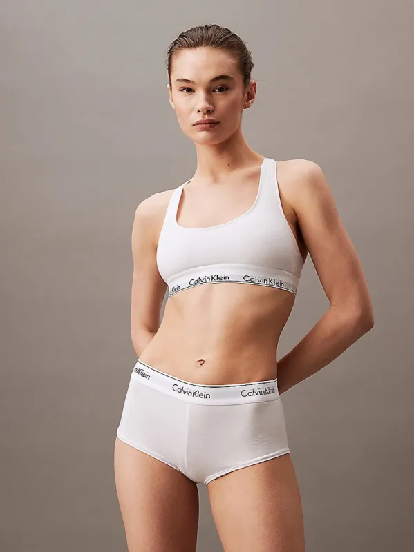 Calvin Klein MODERN COTTON High Waisted Boxers Womens White sold by Shuperb