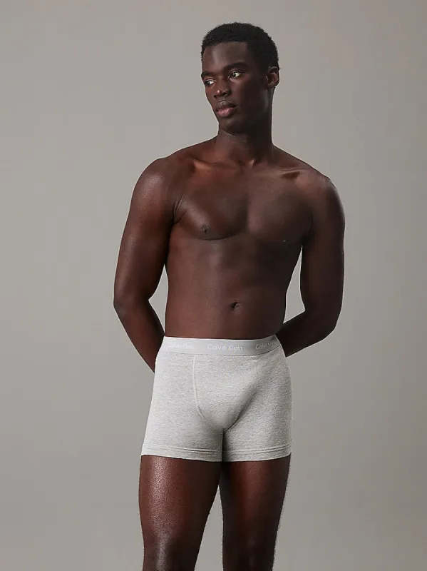 Calvin Klein COTTON STRETCH 3 Pack Mens Trunks Black Multi sold by Shuperb