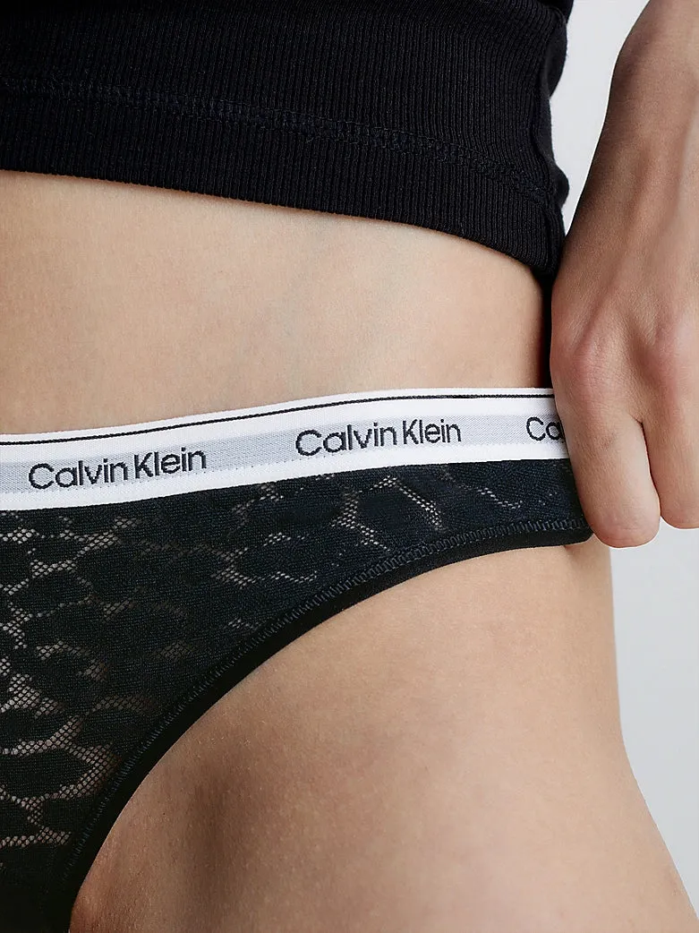 Calvin Klein LACE BIKINI Womens Bried Black sold by Shuperb product image thumbnail 3