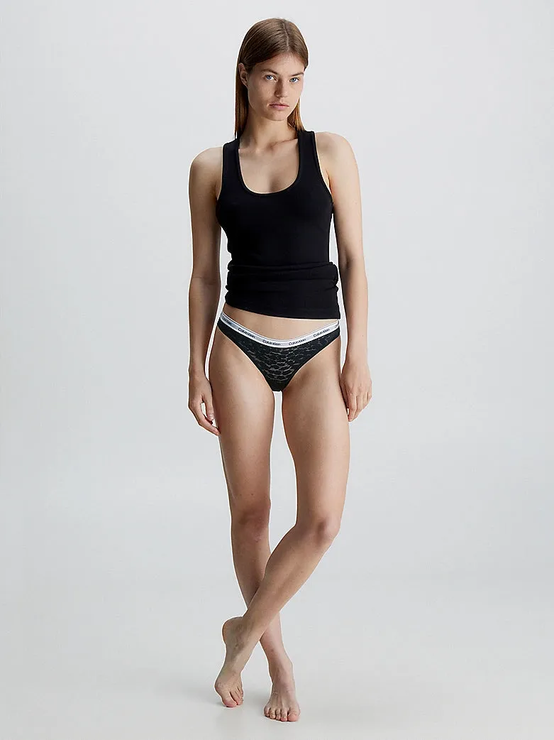 Calvin Klein LACE BIKINI Womens Bried Black sold by Shuperb product image thumbnail 4