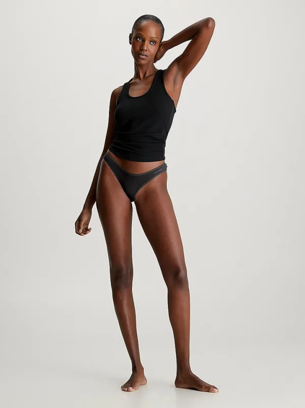 Calvin Klein IDEAL COTTON 3 Pack Womens Bikini Briefs Black sold by Shuperb