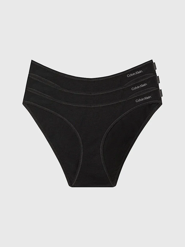 Calvin Klein IDEAL COTTON 3 Pack Womens Bikini Briefs Black sold by Shuperb product image thumbnail 3
