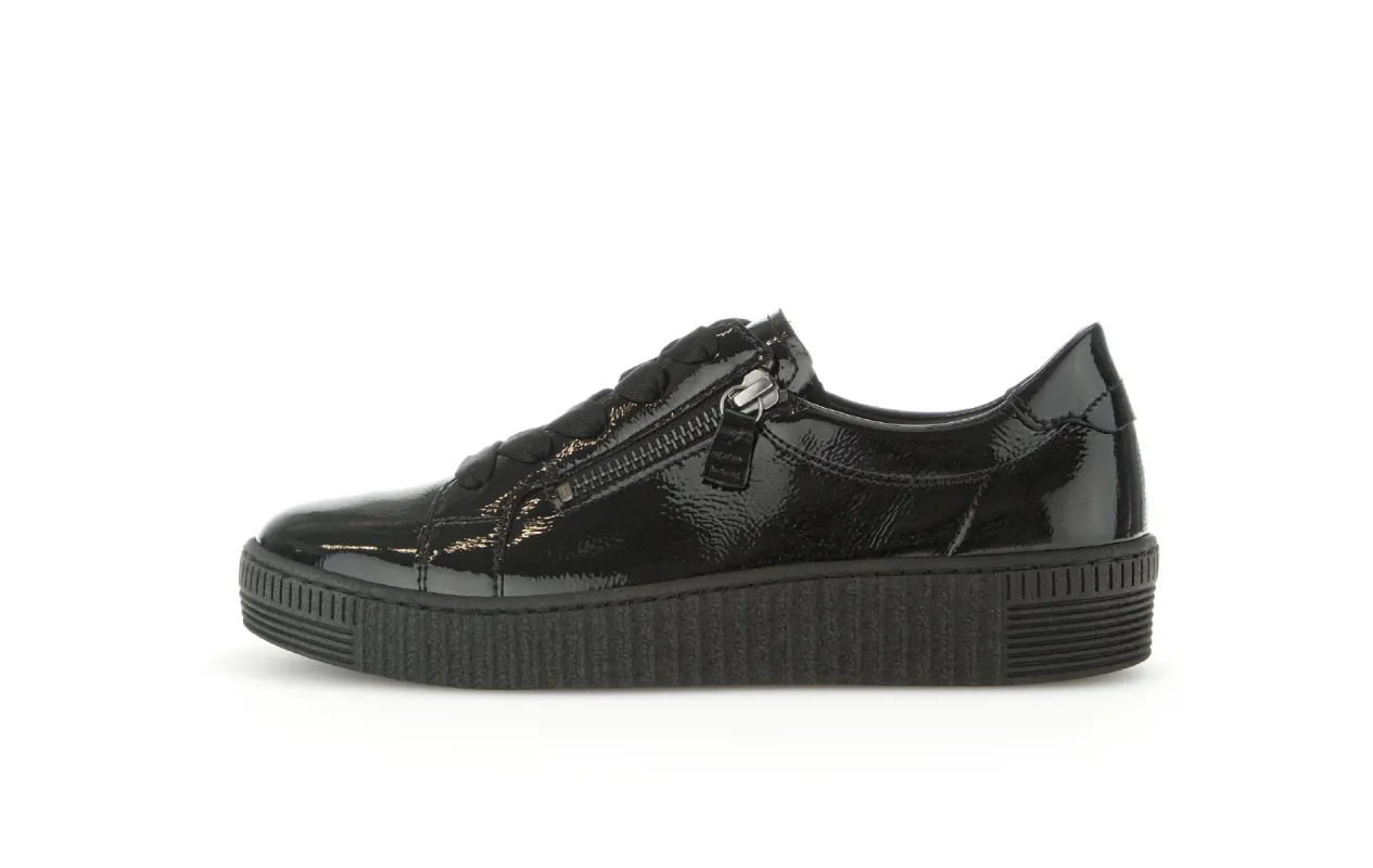 Gabor WISDOM Womens Trainers Black Patent sold by Shuperb