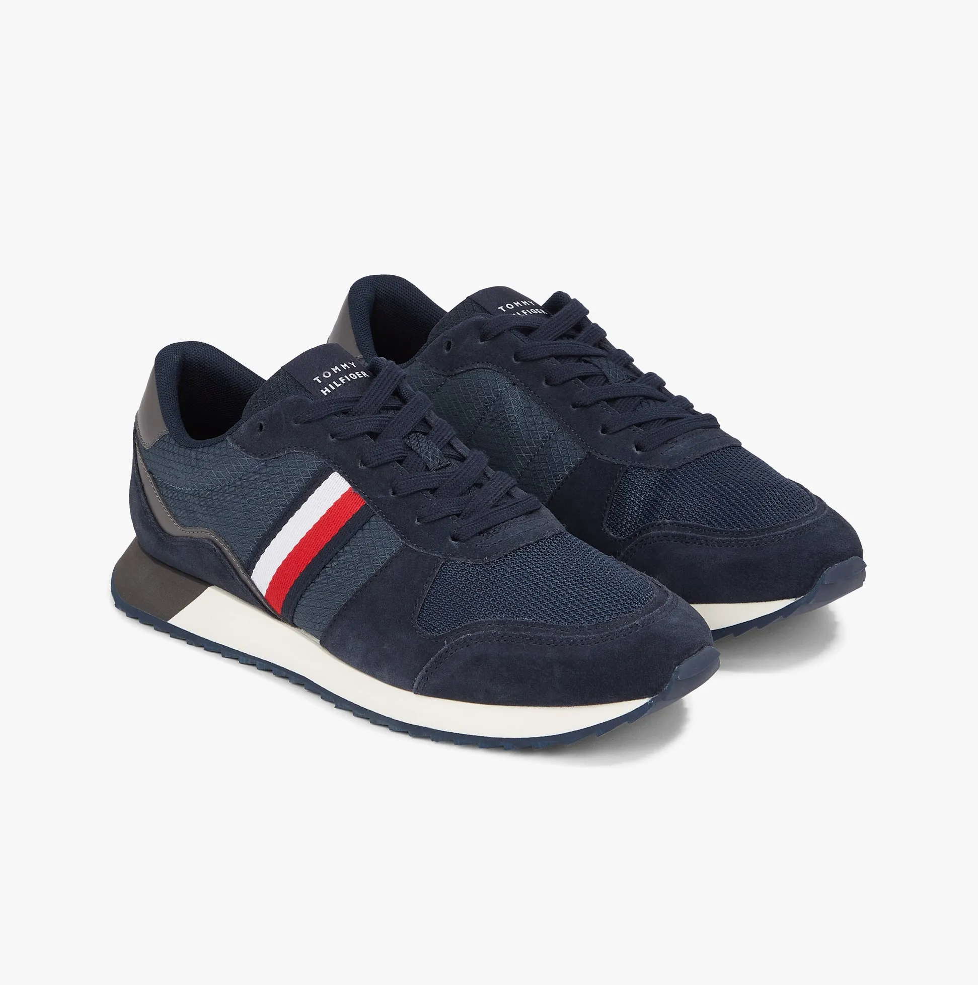 Tommy Hilfiger SIGNATURE TAPE MIXED RUNNER Mens Trainers Desert Sky sold by Shuperb product image thumbnail 3
