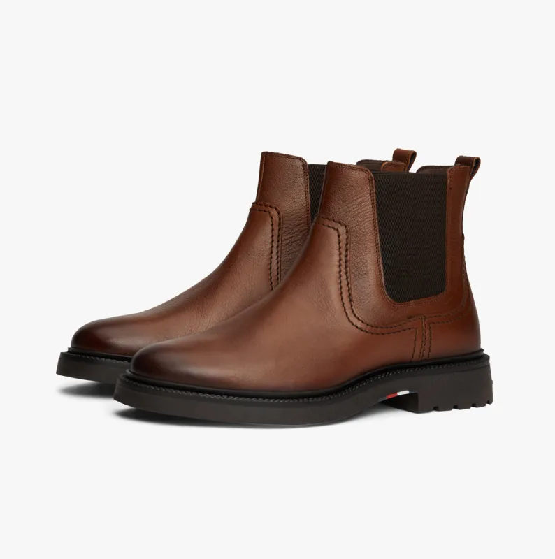 Tommy Hilfiger HILFIGER COMFORT Mens Chelsea Boots Winter Cognac sold by Shuperb