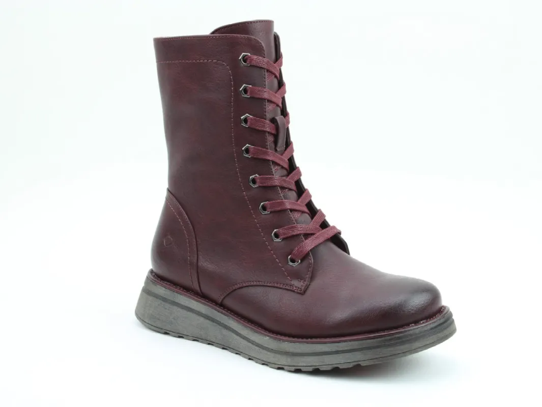 Heavenly Feet MARTINA4 Womens Ankle Boots Burgundy made by Shuperb