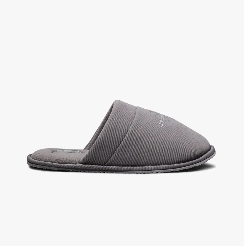 Calvin Klein Jeans WARM HOTEL Mens Slippers Triple Charcoal Grey sold by Shuperb