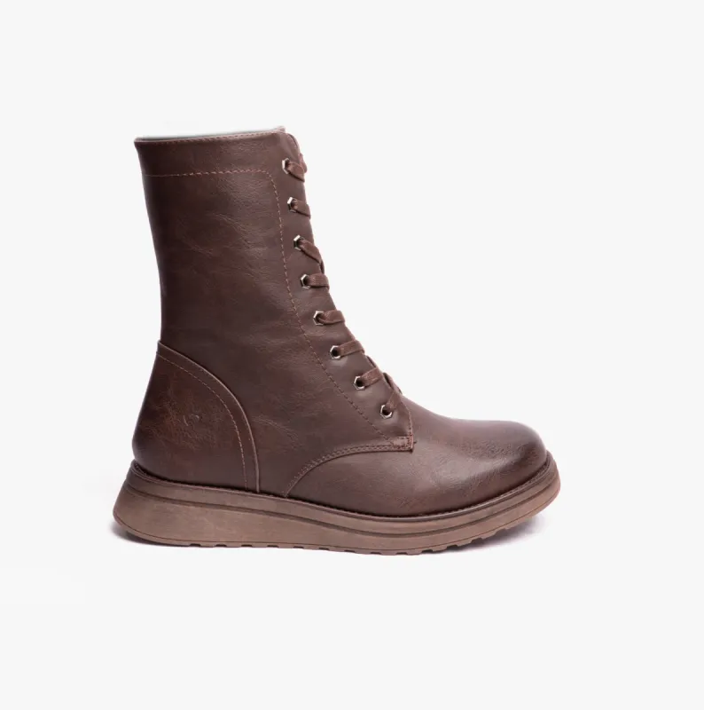 Heavenly Feet MARTINA4 Womens Ankle Boots Chocolate sold by Shuperb