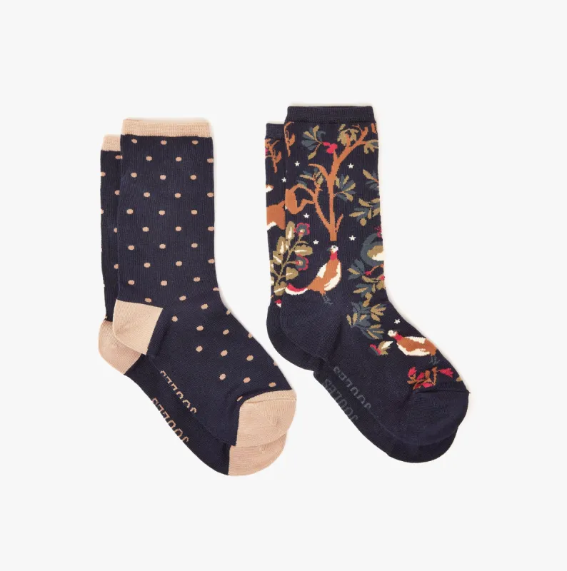 EVERYDAY 2-Pack Womens Socks Navy Wood sold by Shuperb