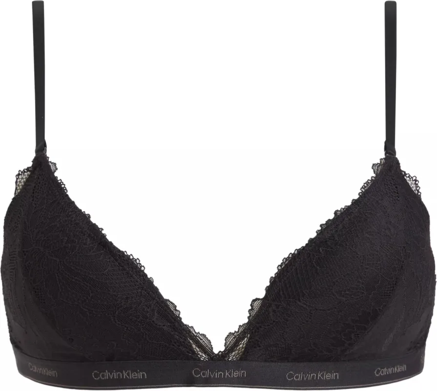 Calvin Klein MODERN LACE Womens Triangle Bra Black sold by Shuperb