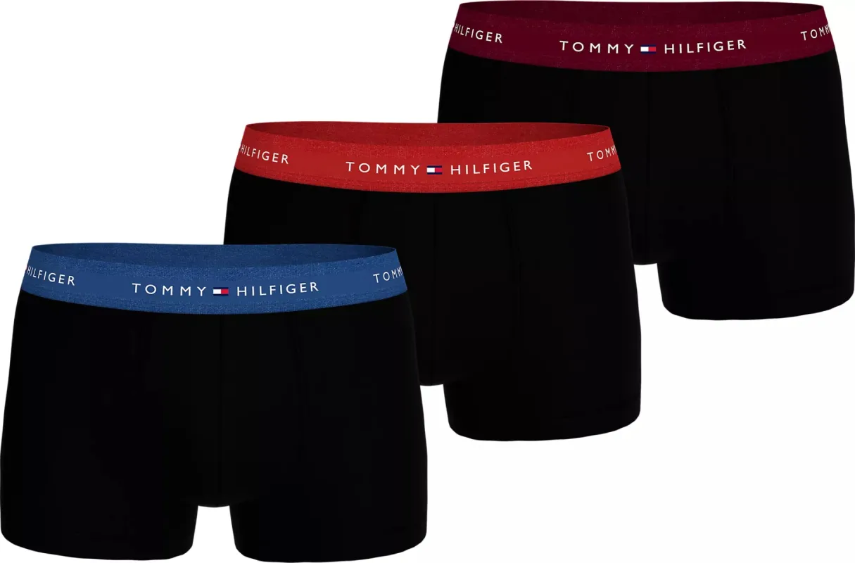 Tommy Hilfiger SIGNATURE BAND COTTON Mens 3 Pack Trunks Multi made by Tommy Hilfiger