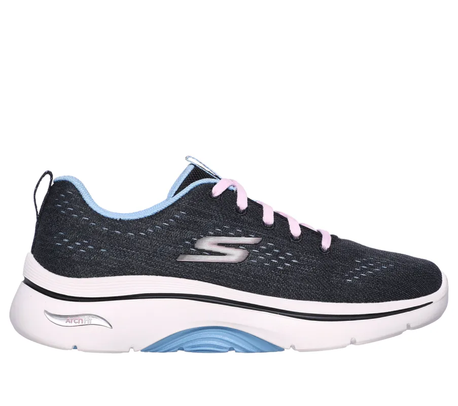 Skechers 125311/BKBL GO WALK ARCH FIT 2.0 - VIVID SUNSET Womens Trainers Black/Blue sold by Shuperb