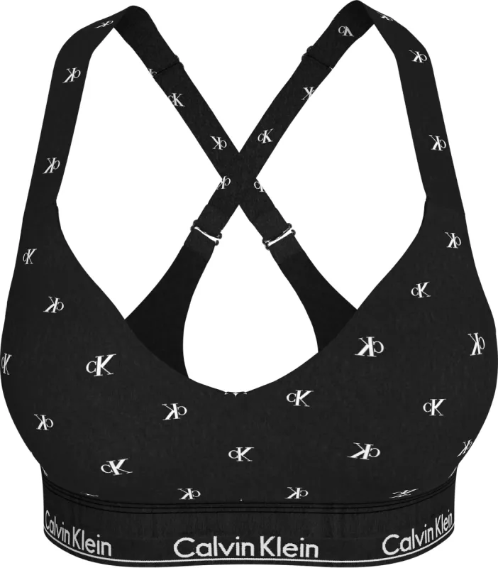 Calvin Klein MODERN COTTON Womens Lift Bralette Black Diamond Logo Print sold by Shuperb