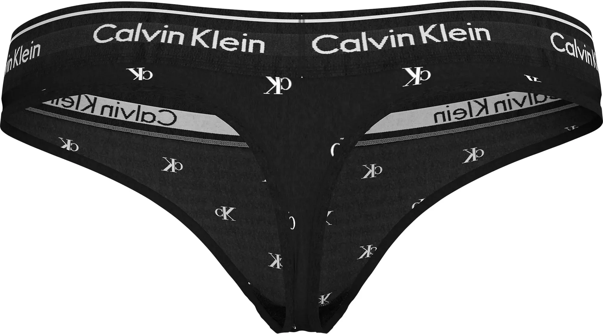 Calvin Klein MODERN COTTON Womens Thong Black Diamond Logo Print sold by Shuperb product image thumbnail 3