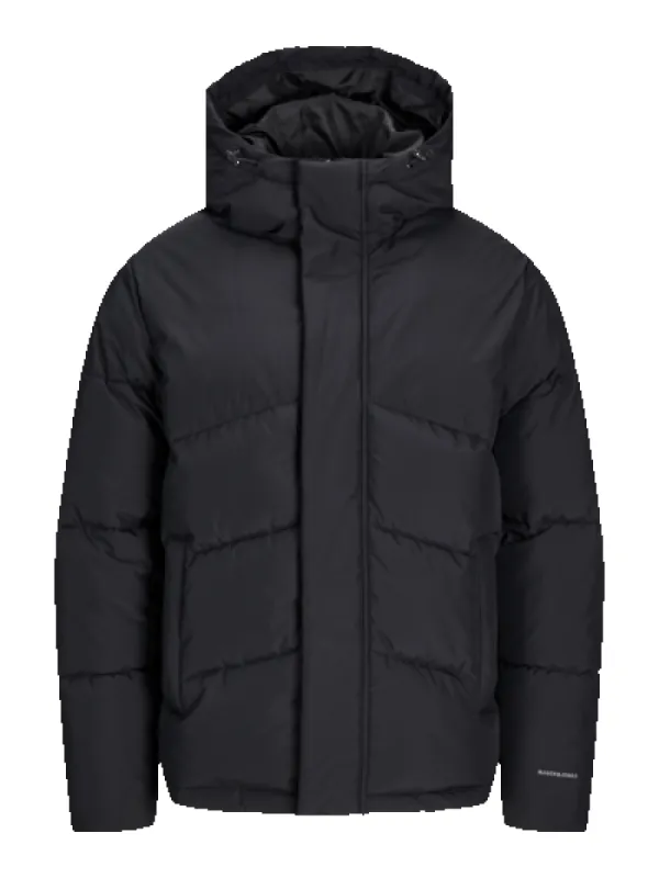 Jack & Jones WORLD Mens Puffer Jacket Black made by Jack & Jones