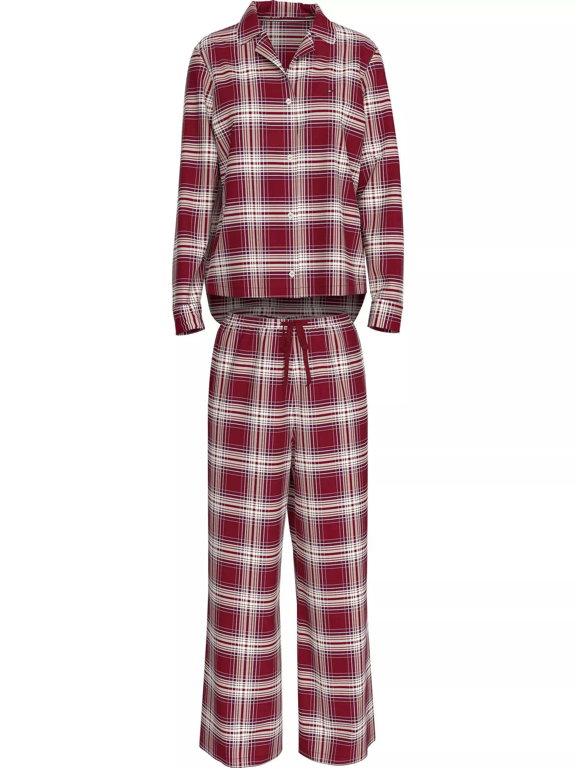 Tommy Hilfiger ORIGINAL Womens Pyjama Set Plaid Check Deep Rouge sold by Shuperb product image thumbnail 4