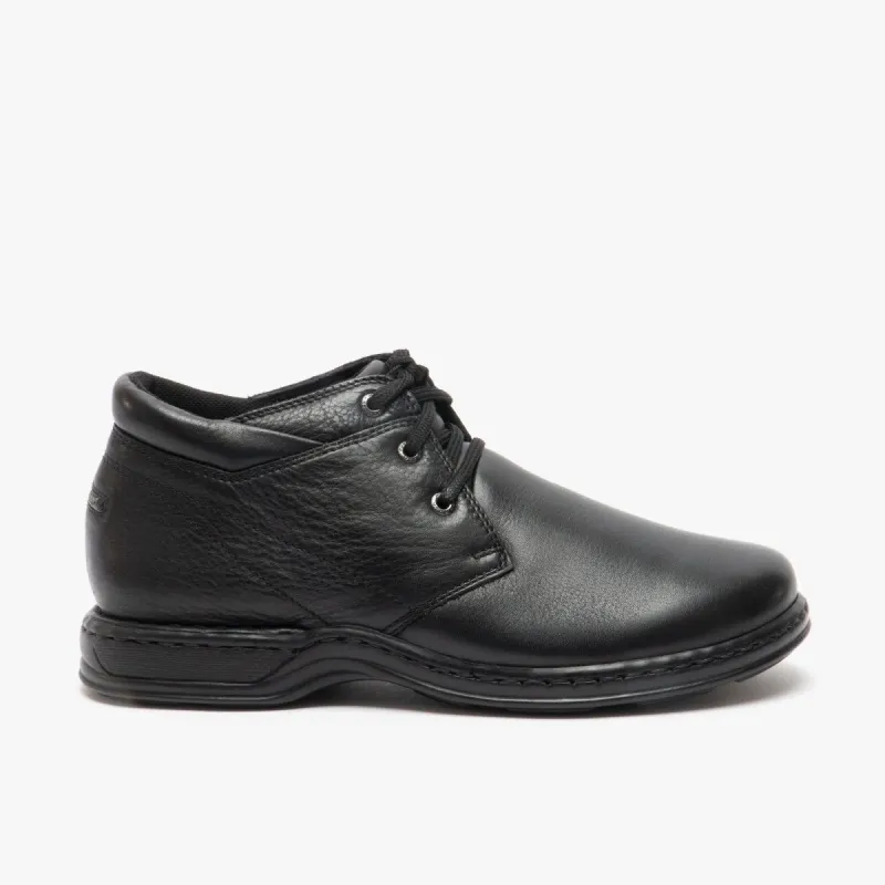 Hush Puppies REGGIE Mens Leather Boots Black made by Hush Puppies
