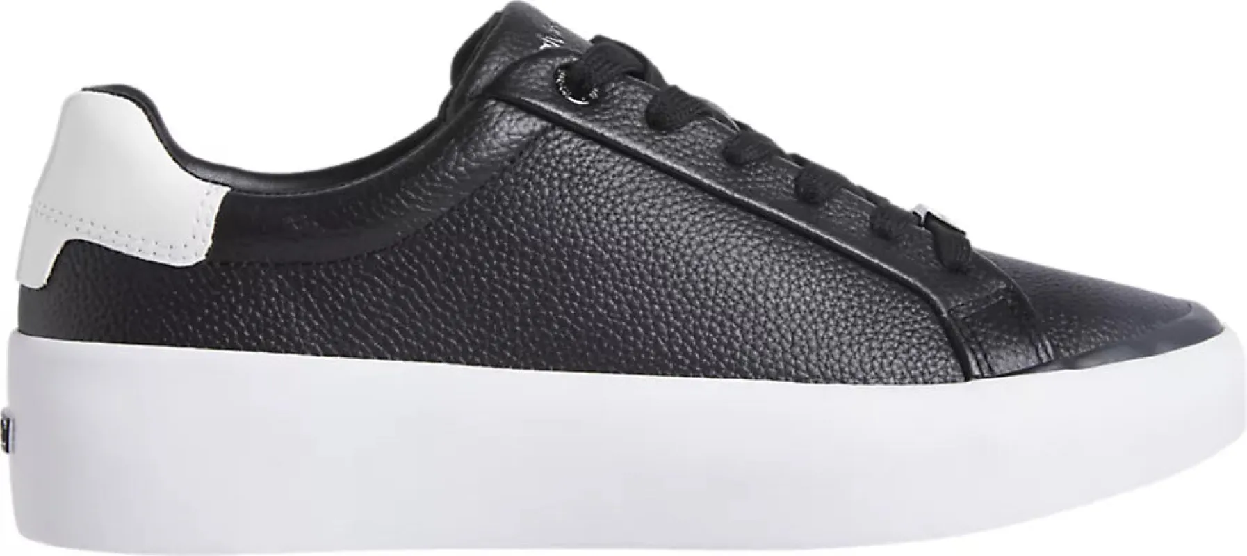 Calvin Klein VULCANISED LACE UP Womens Trainers Black / White made by Calvin Klein