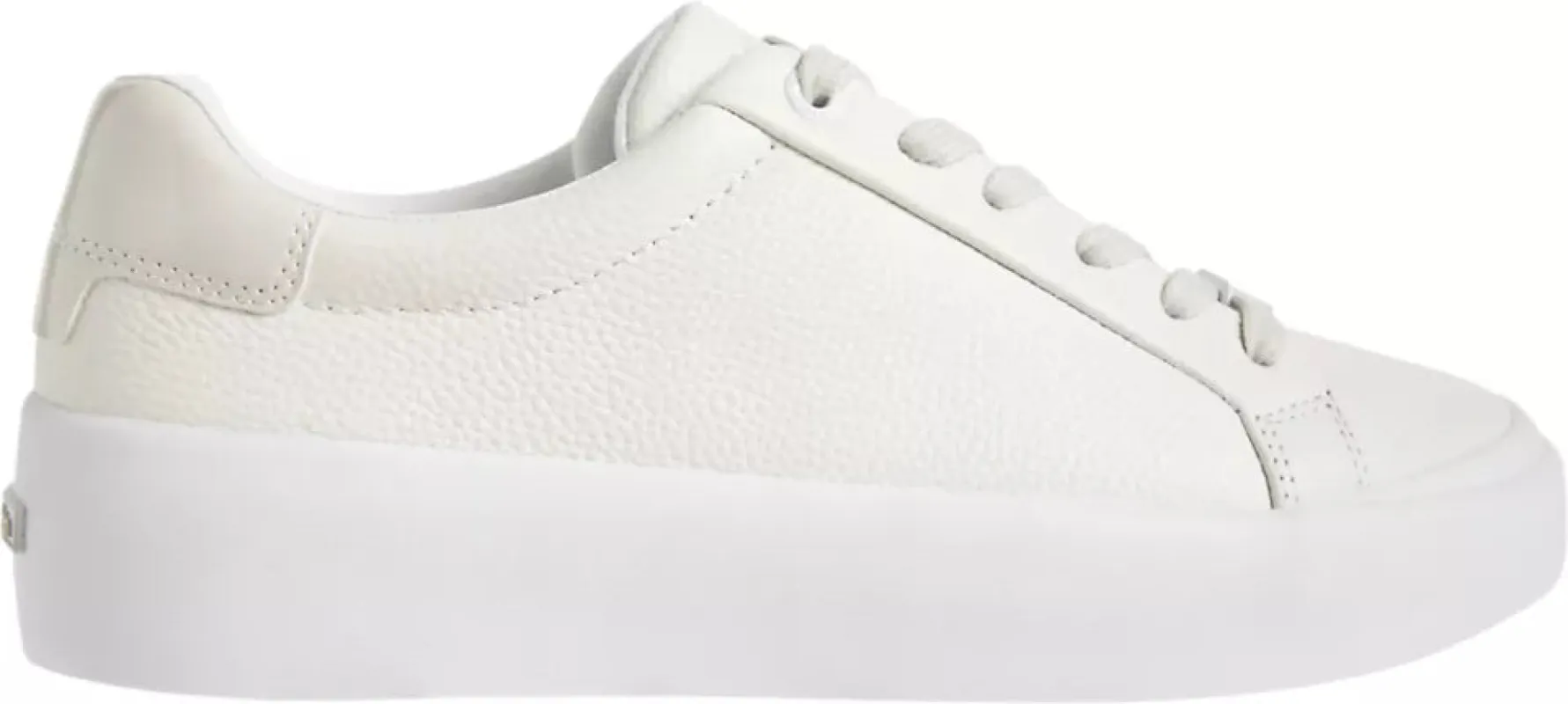 Calvin Klein VULCANISED LACE UP Womens Trainers White/Dk Ecru made by Calvin Klein