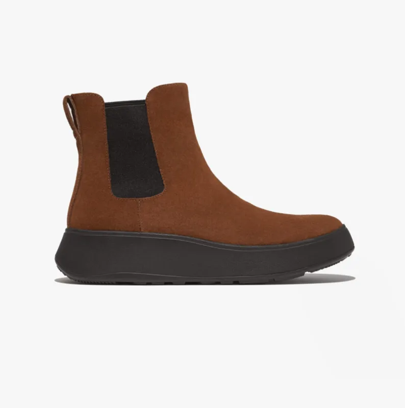 FitFlop F-MODE SUEDE FLATFORM Womens Chelsea Boots Rich Brown sold by Shuperb
