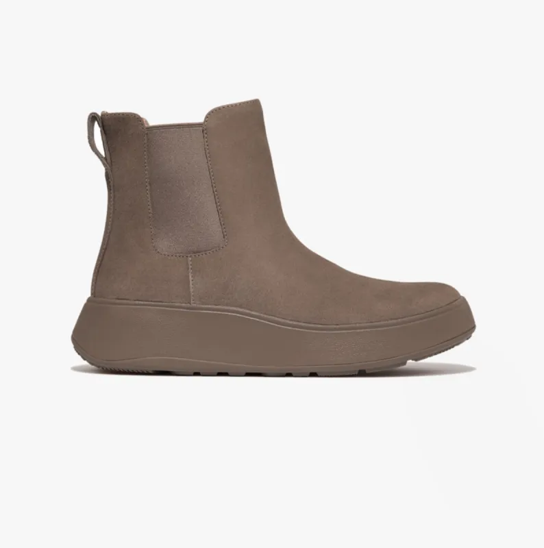 FitFlop F-MODE SUEDE FLATFORM Womens Chelsea Boots Minky Grey sold by Shuperb