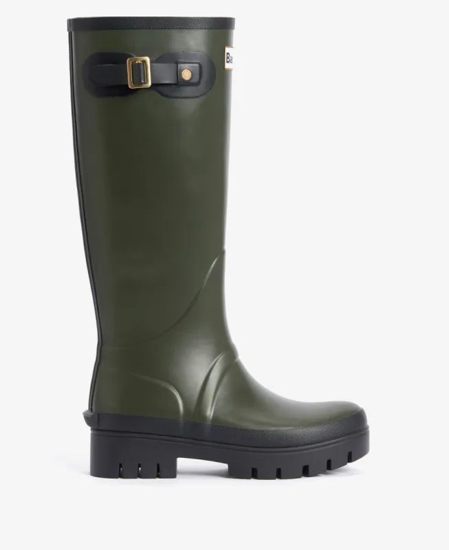 SNOWDON Womens Tall Wellies Olive/Black sold by Shuperb