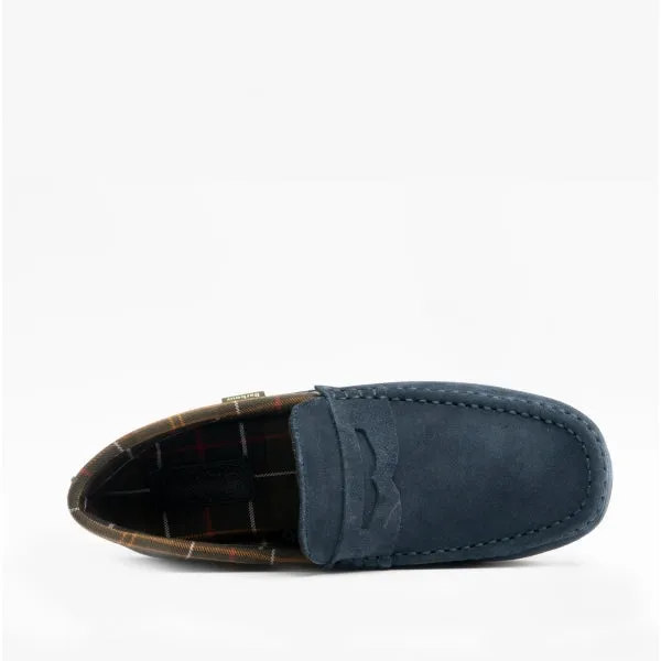 Barbour PORTERFIELD Mens Suede Loafer Slippers Navy sold by Shuperb product image thumbnail 4