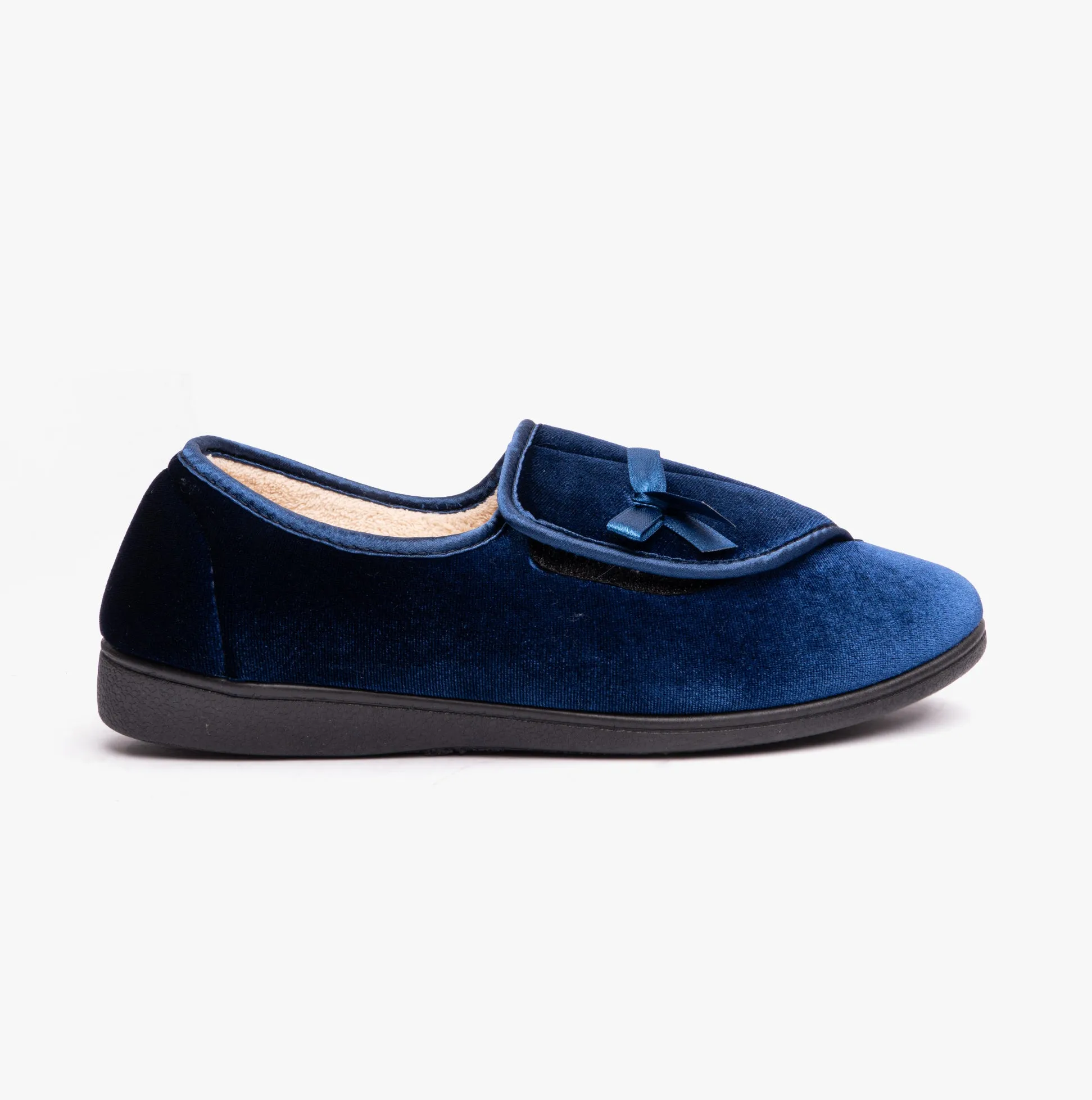 Dr Keller VIOLA Womens Full Slippers Navy sold by Shuperb