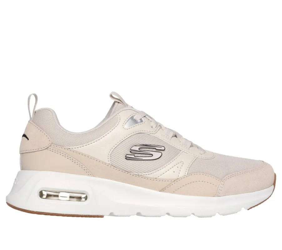 Skechers 150075/NTBK SKECH-AIR COURT-RETRO AVENUE Womens Trainers Natural/Black sold by Shuperb
