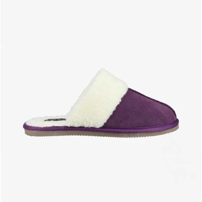 Hush Puppies ARIANNA Womens Suede Mule Slippers Purple sold by Shuperb