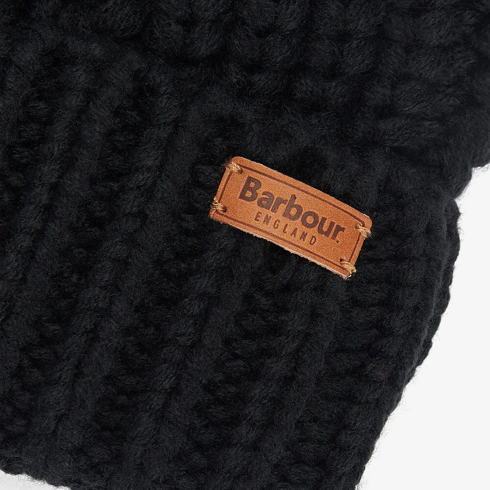 Barbour SALTBURN Womens Pom-Pom Beanie Black sold by Shuperb product image thumbnail 3