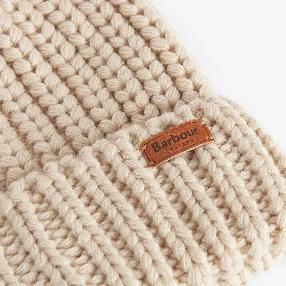 Barbour SALTBURN Womens Pom-Pom Beanie Pearl sold by Shuperb product image thumbnail 3