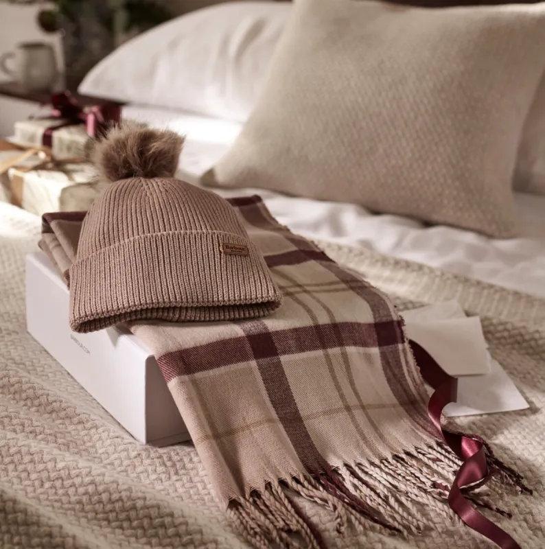 DOVER BEANIE & HAILES SCARF Gift Set Womens Muted Cabernet sold by Shuperb