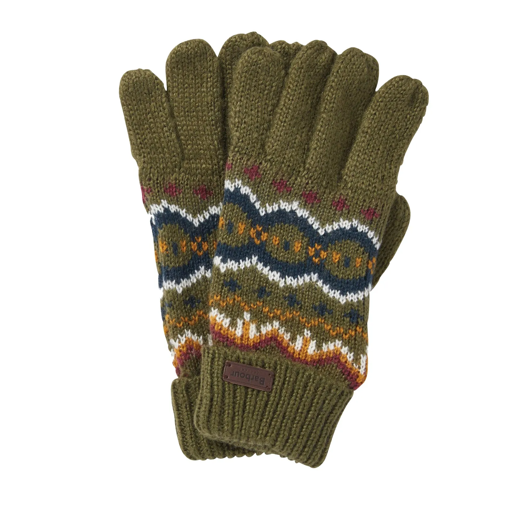 Barbour CASE FAIR ISLE GLOVES Mens Olive sold by Shuperb product image thumbnail 4