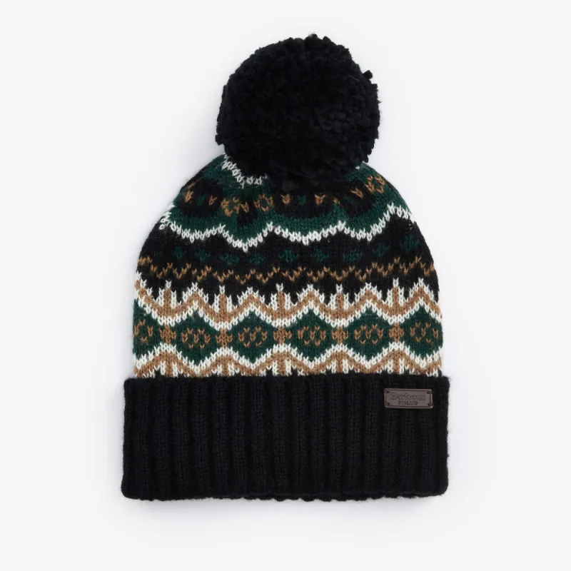 CASE FAIRISLE Mens Bobble Beanie Green Loch sold by Shuperb
