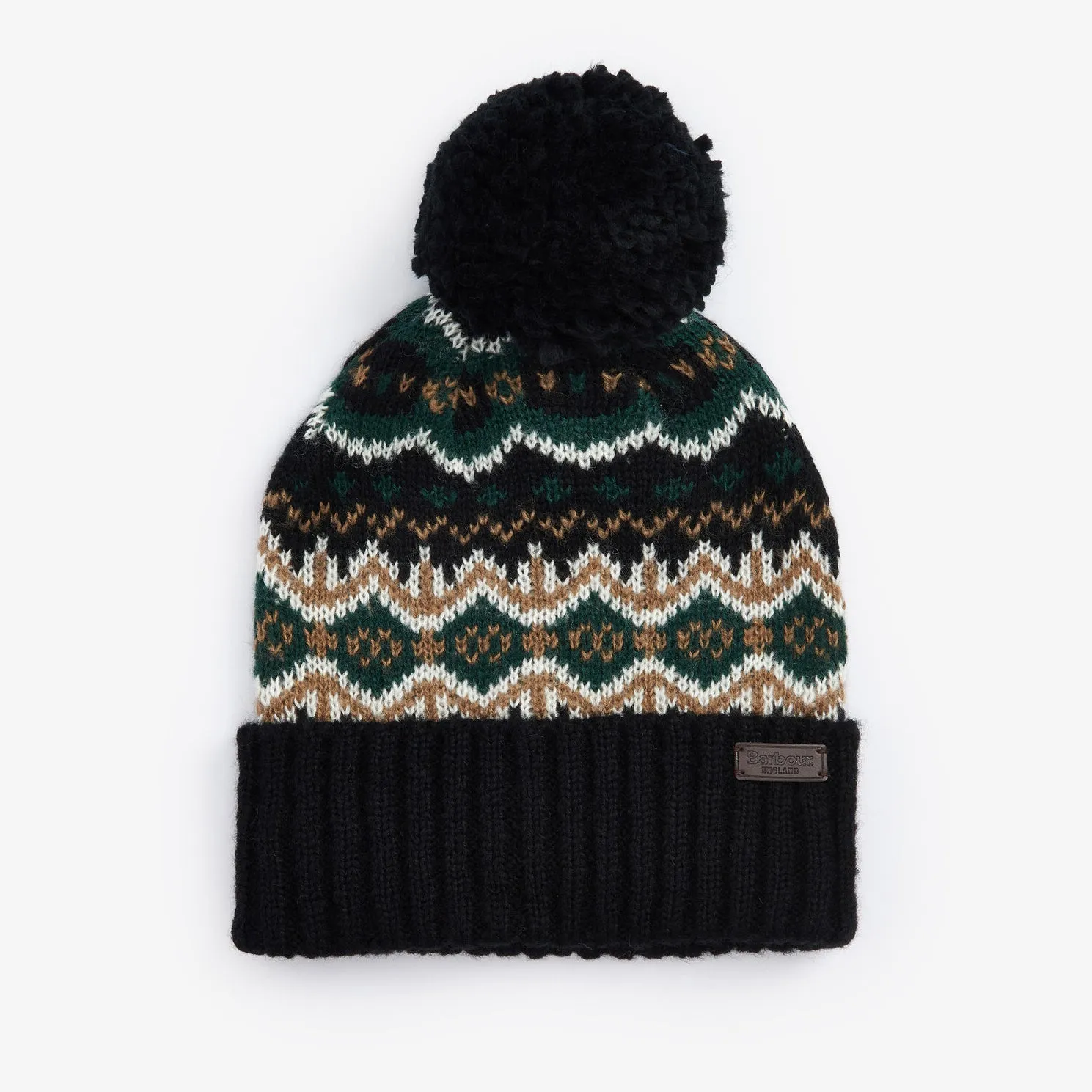 CASE FAIRISLE Mens Bobble Beanie Green Loch sold by Shuperb