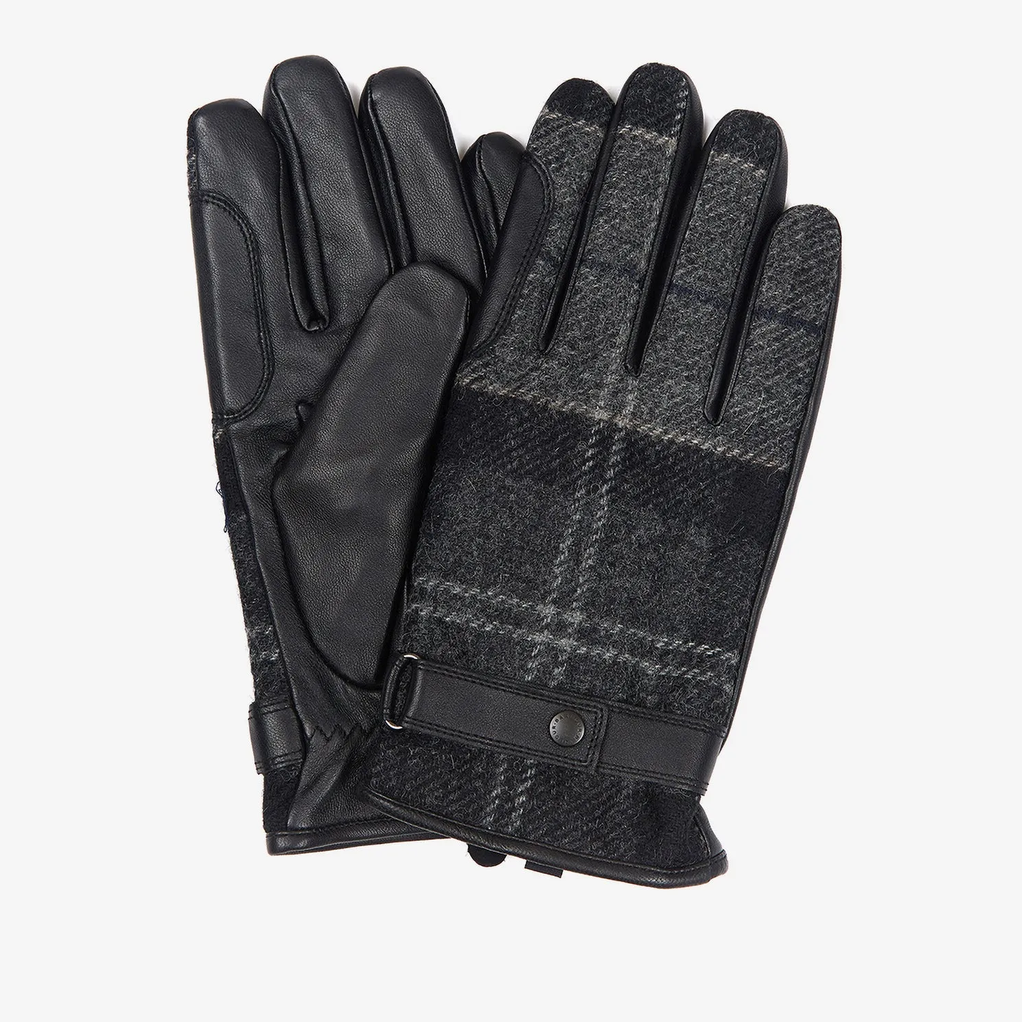 Barbour NEWBROUGH TARTAN GLOVES Mens Black/Grey sold by Shuperb product image thumbnail 2