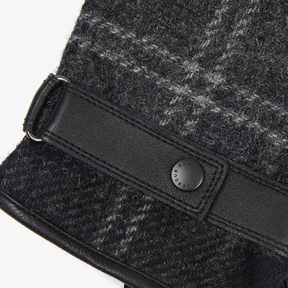 Barbour NEWBROUGH TARTAN GLOVES Mens Black/Grey sold by Shuperb product image thumbnail 5