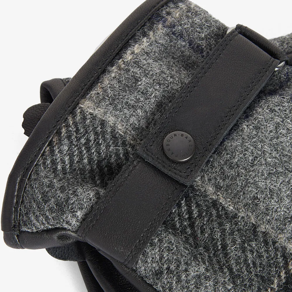 Barbour NEWBROUGH TARTAN GLOVES Mens Black/Grey sold by Shuperb product image thumbnail 4