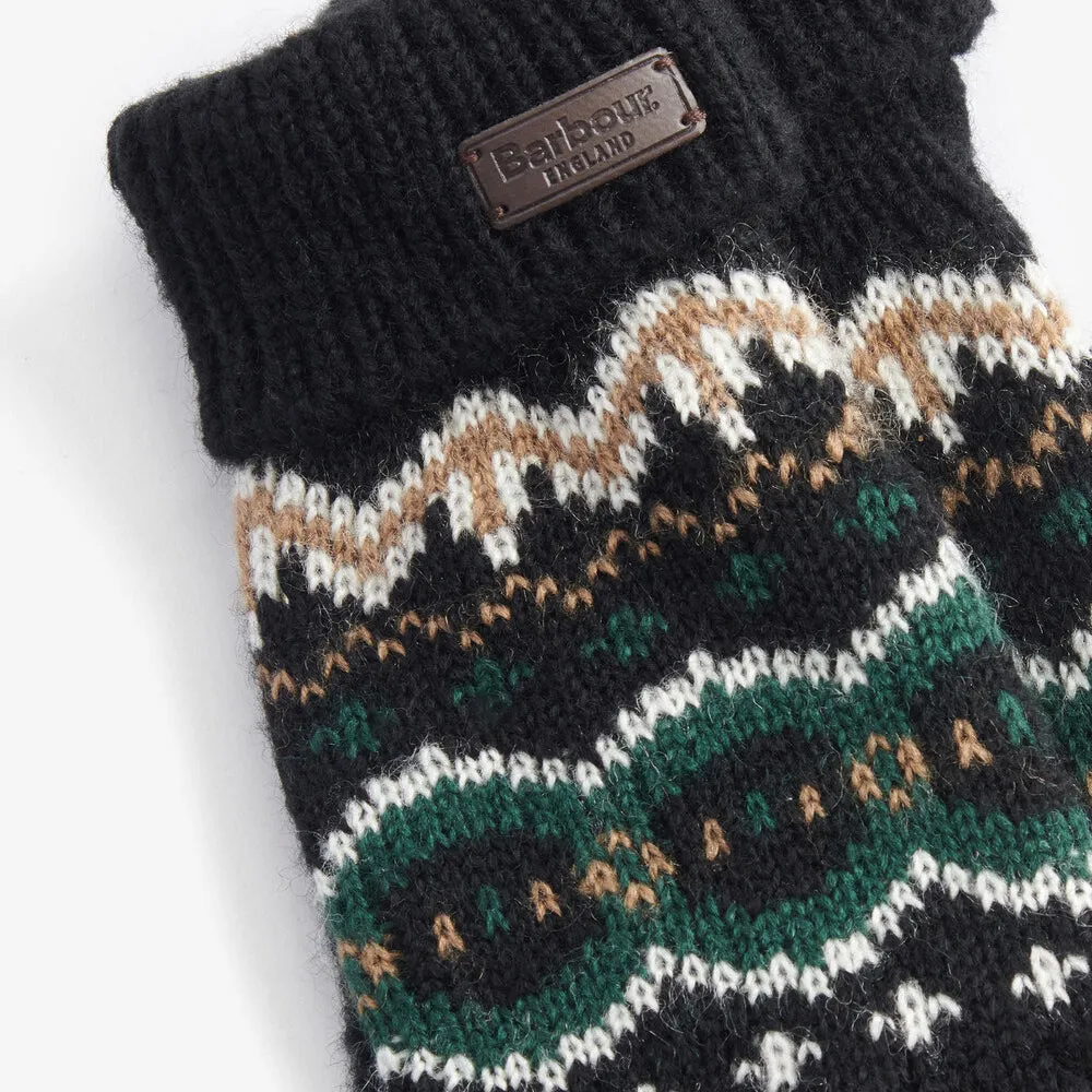 Barbour CASE FAIR ISLE GLOVES Mens Green Loch sold by Shuperb product image thumbnail 2