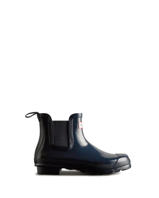 Hunter ORIGINAL CHELSEA Womens Wellies Navy Gloss made by Hunter